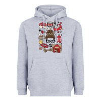 Heather Grey can't talk right now i'm busy doing dog mom Heavyweight Hoodie - MaliasSmallBusiness