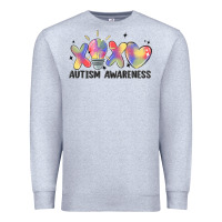 Heather Grey autism awareness Premium Sweatshirt - MaliasSmallBusiness