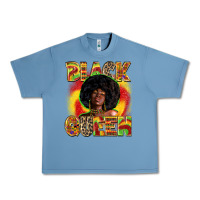 Pebble Blue Black queen juneteenth Urban Heavy Tee - Zillion Design Studio