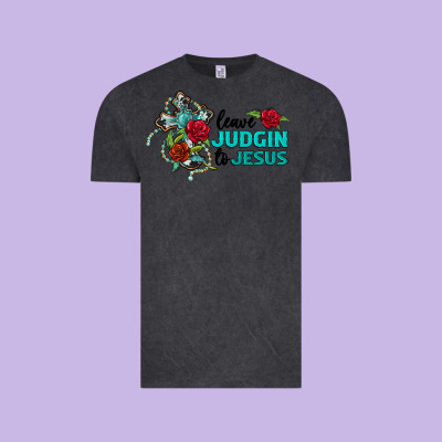 Leave Judgin To Jesus Vintage Tee Designed By Barkaloodesign