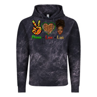Cloud Black peace love locs Vintage Hoodie - texasbilliewilder