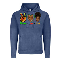Vintage Denim peace love locs Vintage Hoodie - texasbilliewilder
