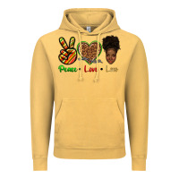 Vintage Mustard peace love locs Vintage Hoodie - texasbilliewilder