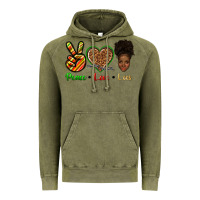 Vintage Olive peace love locs Vintage Hoodie - texasbilliewilder