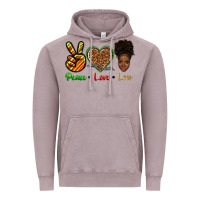 Vintage Zinc peace love locs Vintage Hoodie - texasbilliewilder