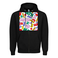 Black math seamless pattern Zipper Hoodie - BundleAndBundleShop
