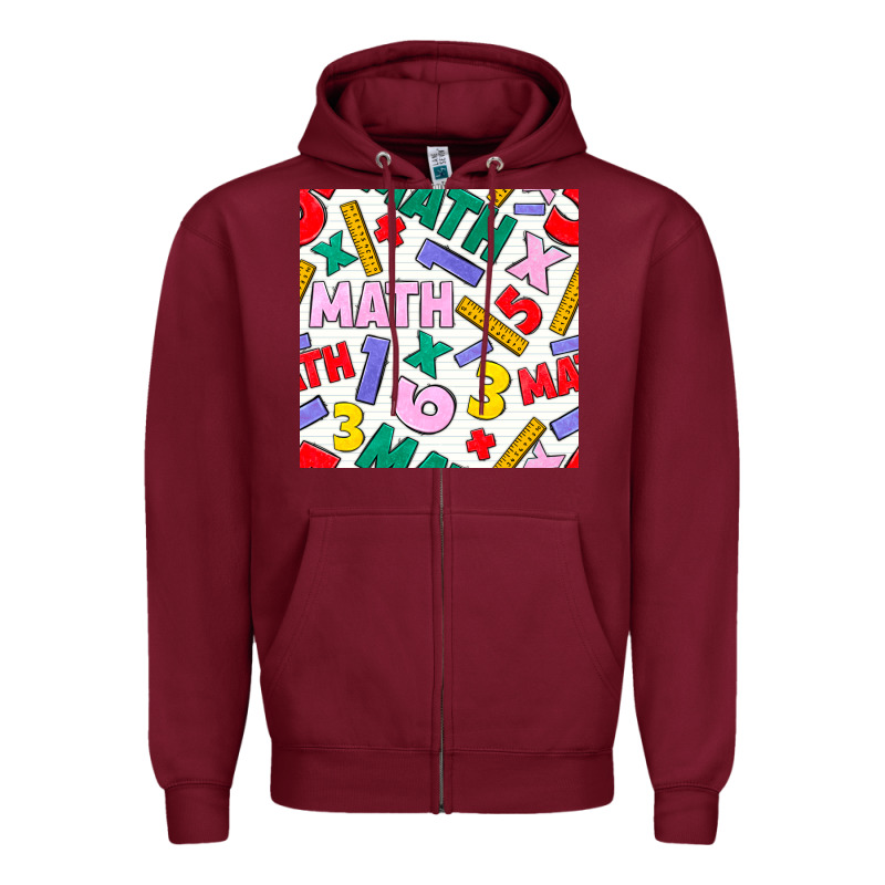 Math Seamless Pattern Zipper Hoodie by BundleAndBundleShop | Teevron
