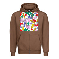 Chestnut math seamless pattern Zipper Hoodie - BundleAndBundleShop