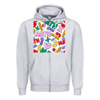Heather Grey math seamless pattern Zipper Hoodie - BundleAndBundleShop