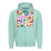 Seafoam math seamless pattern Zipper Hoodie - BundleAndBundleShop