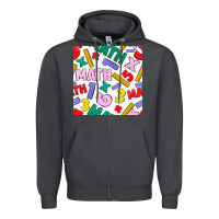 Smoke math seamless pattern Zipper Hoodie - BundleAndBundleShop