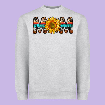 Mom Sunflower Heavyweight Sweatshirt Designed By Zillion Design Studio