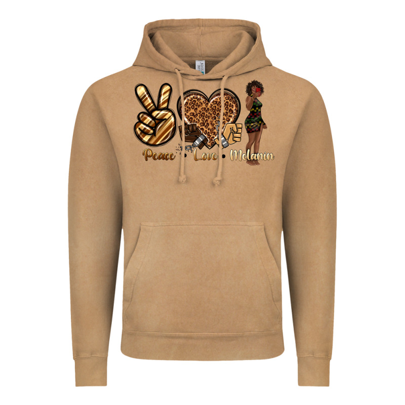 Peace Love Melanin Vintage Hoodie by texasbilliewilder | Teevron