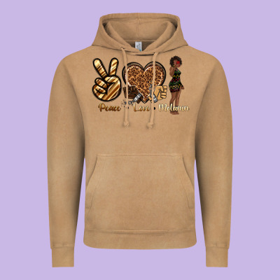 Vintage Hoodie peace love melanin