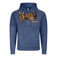 Vintage Denim peace love melanin Vintage Hoodie - texasbilliewilder