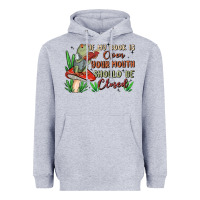 Heather Grey if my book is open your mouth should be closed malia Heavyweight Hoodie - MaliasSmallBusiness