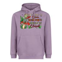 Lavender if my book is open your mouth should be closed malia Heavyweight Hoodie - MaliasSmallBusiness