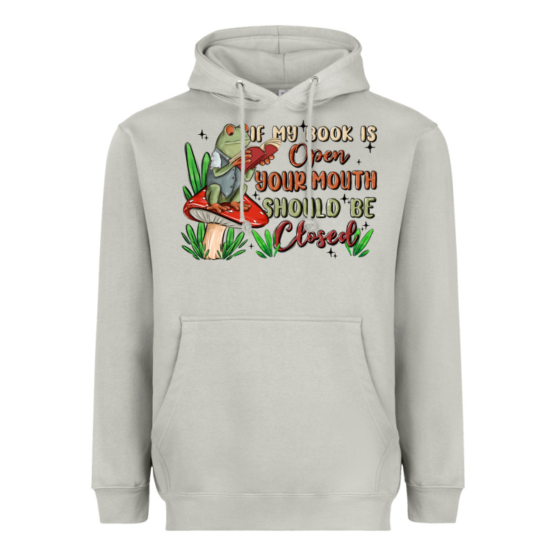 If My Book Is Open Your Mouth Should Be Closed Malia Heavyweight Hoodie by MaliasSmallBusiness | Teevron