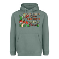 Sage if my book is open your mouth should be closed malia Heavyweight Hoodie - MaliasSmallBusiness