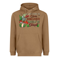 Toasted Coconut if my book is open your mouth should be closed malia Heavyweight Hoodie - MaliasSmallBusiness