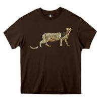 Chocolate Brown Jaguarundi Heavy Core Tee - LillyAllenDesigns