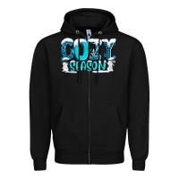 Black cozy season with snowman ado Zipper Hoodie - AdoDesignShop