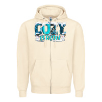 Sandshell cozy season with snowman ado Zipper Hoodie - AdoDesignShop