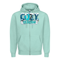 Seafoam cozy season with snowman ado Zipper Hoodie - AdoDesignShop