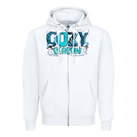 White cozy season with snowman ado Zipper Hoodie - AdoDesignShop