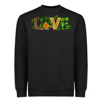 Black st patricks day gnomes shamrock horseshoes love Heavyweight Sweatshirt - RanaPortraitStore