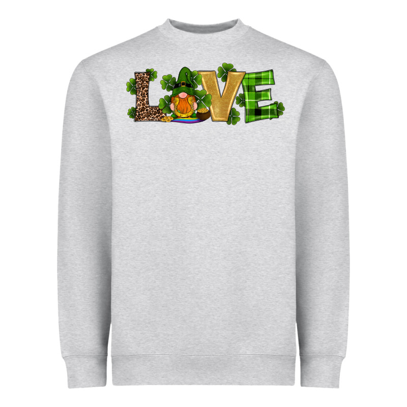 St Patricks Day Gnomes Shamrock Horseshoes Love Heavyweight Sweatshirt by RanaPortraitStore | Teevron