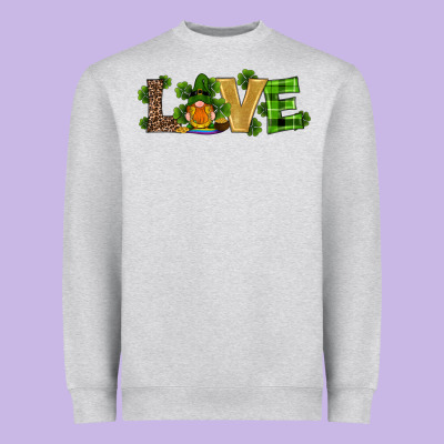 St Patricks Day Gnomes Shamrock Horseshoes Love Heavyweight Sweatshirt Designed By Ranaportraitstore