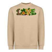 Mushroom st patricks day gnomes shamrock horseshoes love Heavyweight Sweatshirt - RanaPortraitStore
