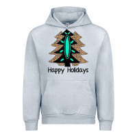 Heather Grey Happy Holidays Tree Urban Hoodie - Bettercallsaul