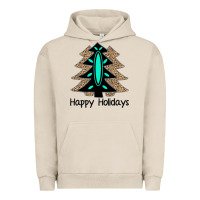 Pigment French Oak Happy Holidays Tree Urban Hoodie - Bettercallsaul