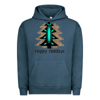 Pigment Midnight Navy Happy Holidays Tree Urban Hoodie - Bettercallsaul