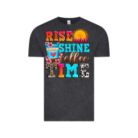 Vintage Black rise and shine coffee time Vintage Tee - Zillion Design Studio
