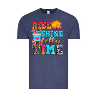 Vintage Denim rise and shine coffee time Vintage Tee - Zillion Design Studio