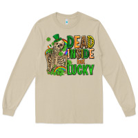Mushroom dead inside but lucky  with skeleton Long Sleeve Tee - AdoDesignShop