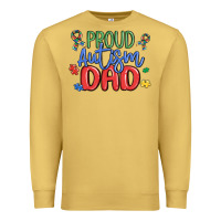 Antique Gold proud autism dad Premium Sweatshirt - MaliasSmallBusiness