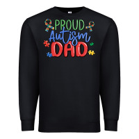 Black proud autism dad Premium Sweatshirt - MaliasSmallBusiness