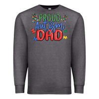 Charcoal Heather proud autism dad Premium Sweatshirt - MaliasSmallBusiness