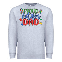 Heather Grey proud autism dad Premium Sweatshirt - MaliasSmallBusiness