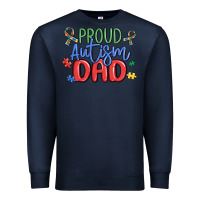 Navy proud autism dad Premium Sweatshirt - MaliasSmallBusiness