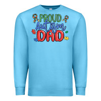 Ocean Blue proud autism dad Premium Sweatshirt - MaliasSmallBusiness