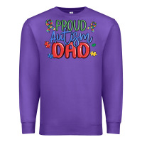 Purple proud autism dad Premium Sweatshirt - MaliasSmallBusiness