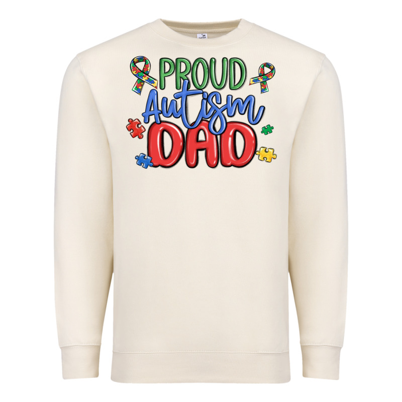 Proud Autism Dad Premium Sweatshirt by MaliasSmallBusiness | Teevron
