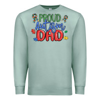 Seafoam proud autism dad Premium Sweatshirt - MaliasSmallBusiness