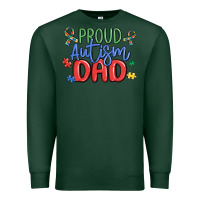 Sports Green proud autism dad Premium Sweatshirt - MaliasSmallBusiness