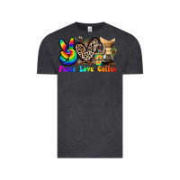 Vintage Black peace love  coffee Vintage Tee - Zillion Design Studio